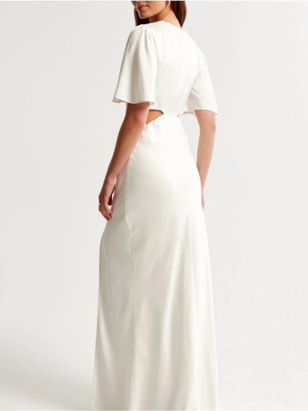 Abercrombie Angel Sleeve Maxi Dress with cut outs and ring detail